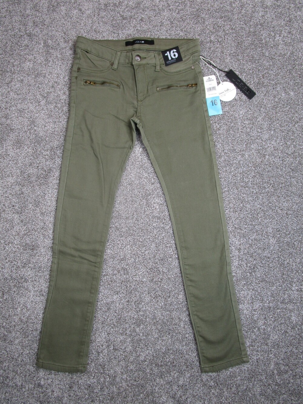 Joes Jeans Jeggings Juniors Sz 16 Green Ultimate Slim Fit Stretch Women NWT - Picture 1 of 12